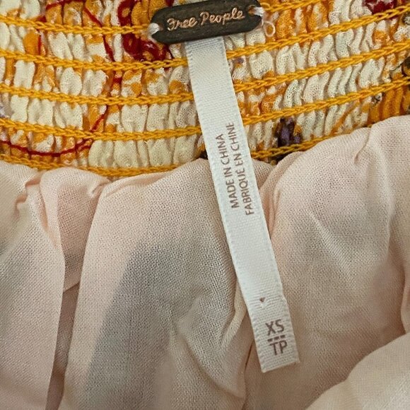 Free People Carmen Jumpsuit Off Shoulder Floral Wide Leg Size XS - Picture 8 of 14